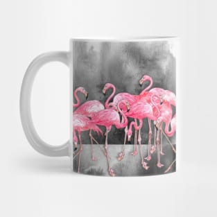 Flamingo Collage in Watercolor and Ink Mug